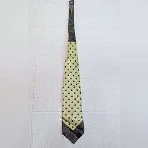 Steven Land Green and Grey Silk Polka Dot Tie